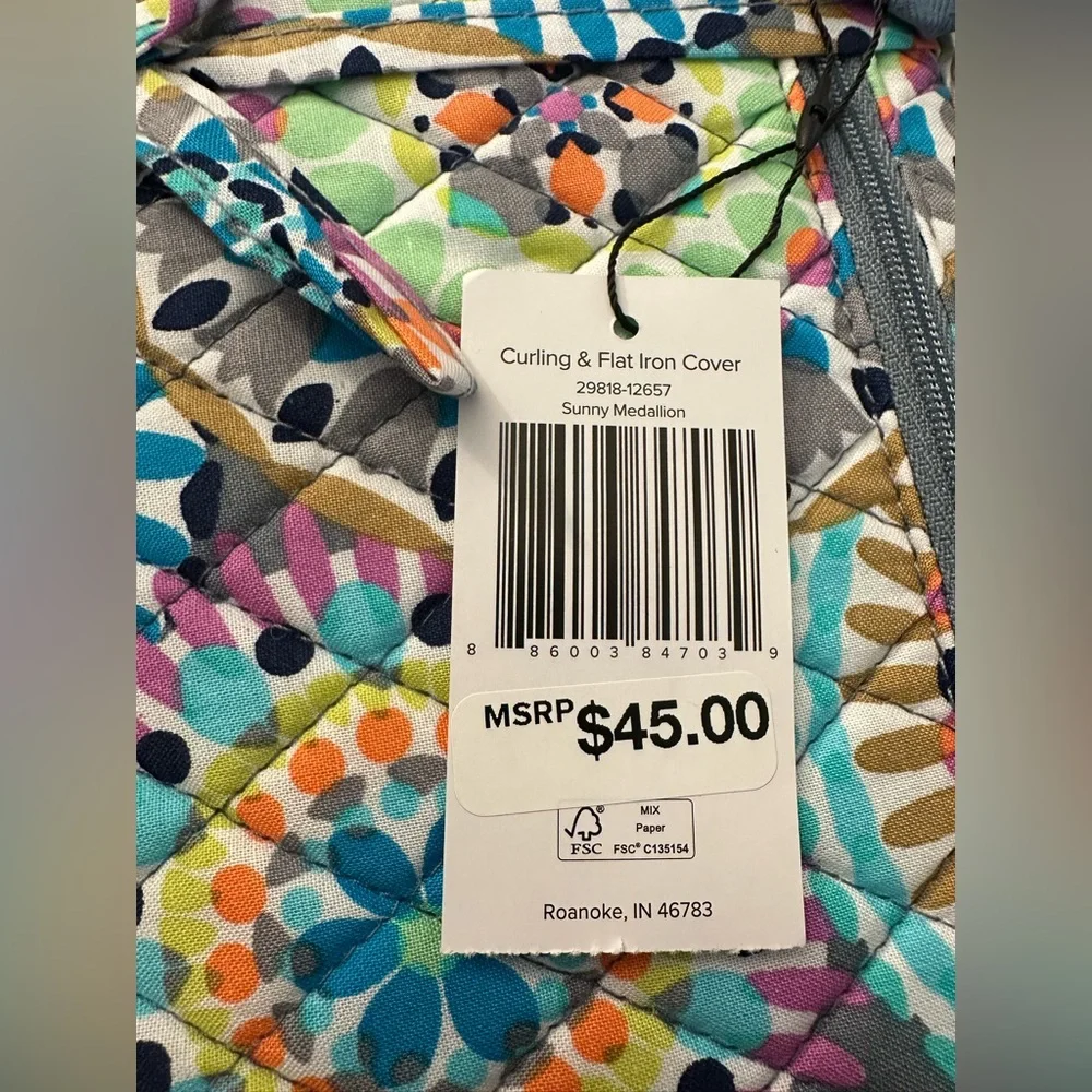 Vera Bradley Curling and Flat Iron Cover in Sunny Medallion